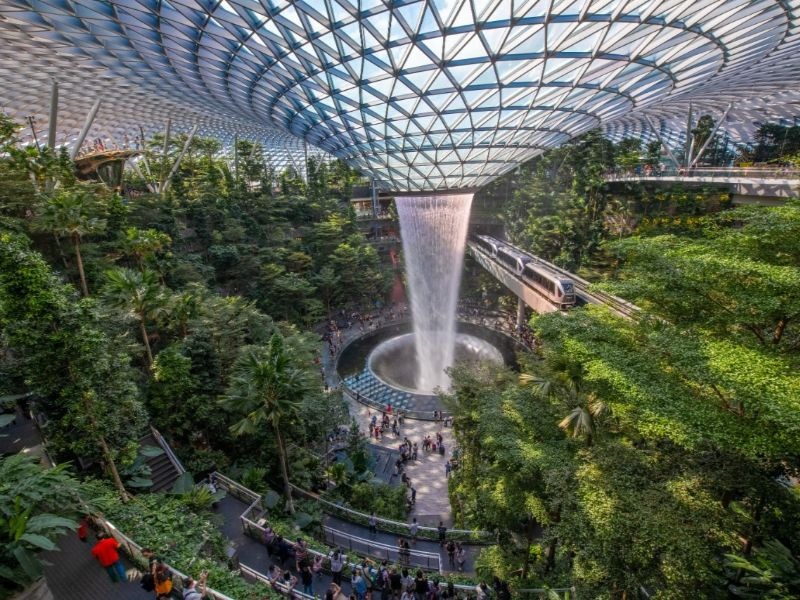 How nature is being used in airport design to calm travellers