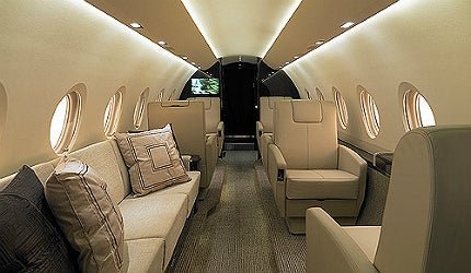 Business jet interior