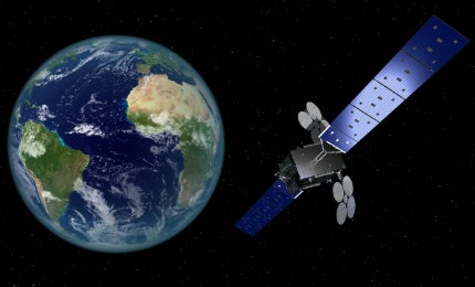 Artist’s rendering of Al Yah 3 communications satellite.